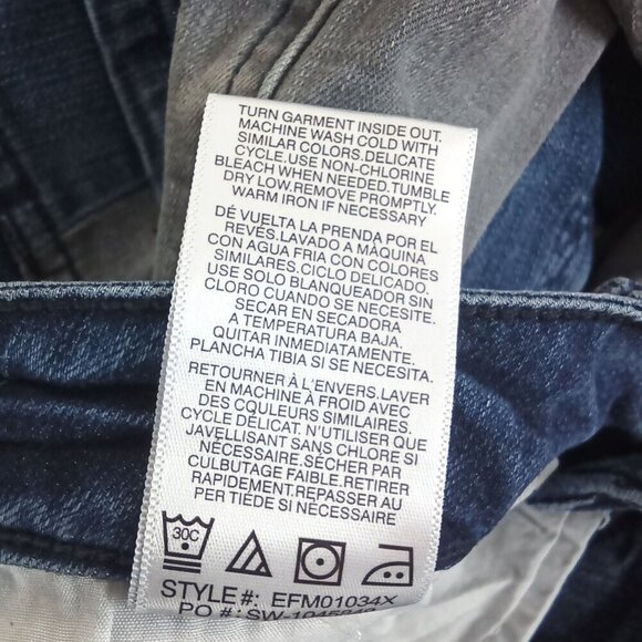 Kensie Two Tone‎ Released Hem Cropped Skinny Jeans N470 - Picture 6 of 7